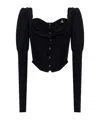 Vivienne Westwood Mens Black Bea Corset Cotton And Cashmere-blend Cardigan In Black