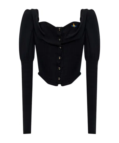 VIVIENNE WESTWOOD BEA PUFF-SLEEVE CORSET TOP