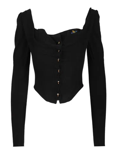 Vivienne Westwood Bea Corset Cardigan In Black