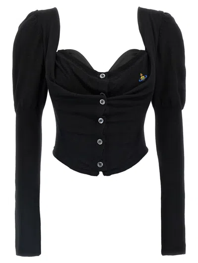 Vivienne Westwood Black Bea Corset Cardi Blouse