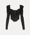 Vivienne Westwood Black Bea Corset Cardi Blouse In Black