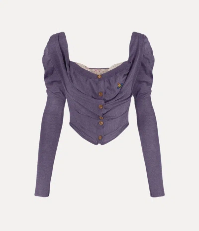 Vivienne Westwood Purple Bea Corset Cardi Blouse In J402 Lavender