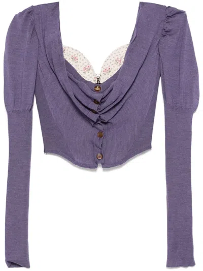 Vivienne Westwood Purple Bea Corset Cardi Blouse In J402 Lavender
