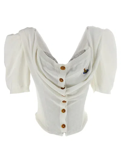 Vivienne Westwood Bea Corset Sweaters And Cardigans White