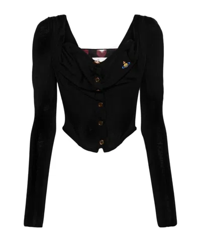 Vivienne Westwood Bea Corset Cardigan In Black