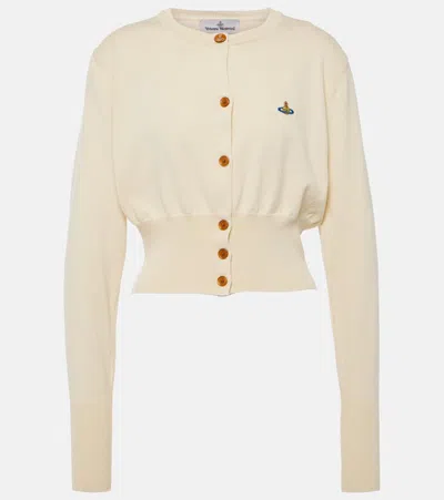 Vivienne Westwood Samantha Cotton And Cashmere Cardigan In A408 Cream