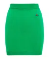 Shop Vivienne Westwood Bea Cotton Miniskirt In Green