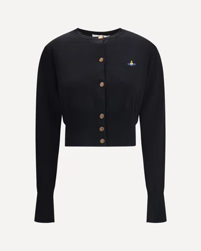 Vivienne Westwood Bea Crop Cardigan In Black