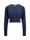 Vivienne Westwood Bea Crop Cardigan In Blue