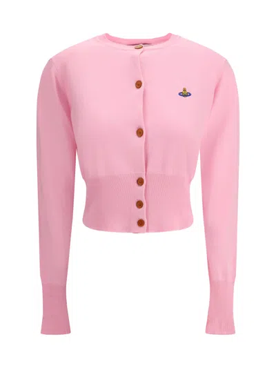 Vivienne Westwood Bea Cropped Cardi In Pink