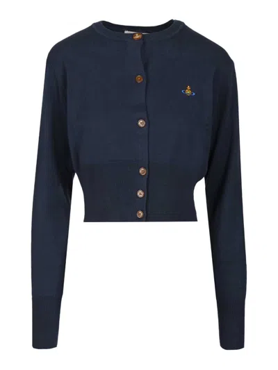 Vivienne Westwood Bea Cropped Cardi Knitwear Blue