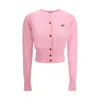 Vivienne Westwood Bea Cropped Cardi In Pink