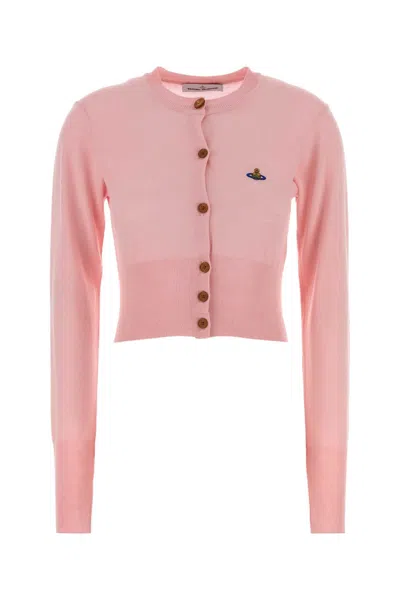 Vivienne Westwood Bea Wool-silk Cropped Cardigan In Animal Print