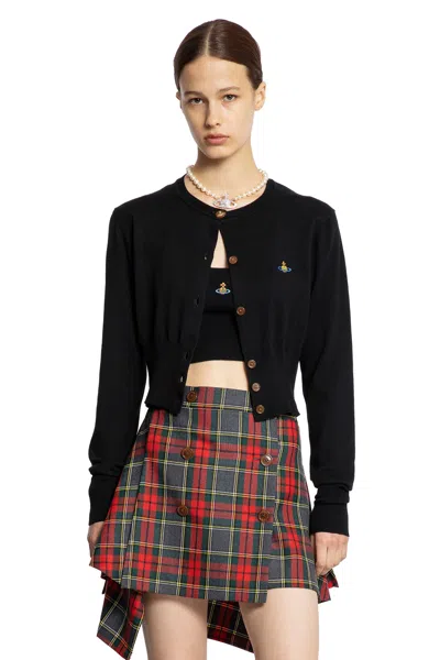 Vivienne Westwood Bea Cropped Cardigan In Black