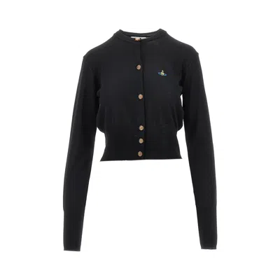 Vivienne Westwood 'bea' Cropped Cardigan In Black