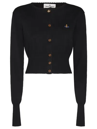 Vivienne Westwood Bea Cropped Cardigan In Black