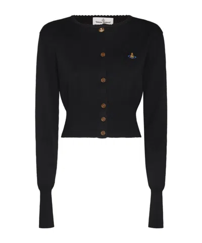 VIVIENNE WESTWOOD VIVIENNE WESTWOOD ORB EMBROIDERED KNIT CARDIGAN