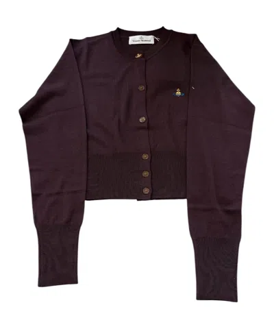 Vivienne Westwood Bea Cropped Cardigan In Brown