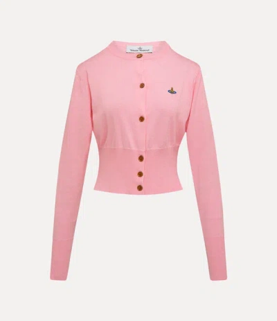 Vivienne Westwood Bea Cropped Cardigan Cotton / Cashmere Pink L Women