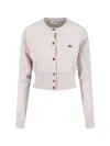 Vivienne Westwood Bea" Cropped Cardigan Cream In Neutral