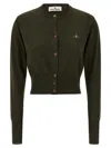 Vivienne Westwood Bea Cropped Cardigan In Green