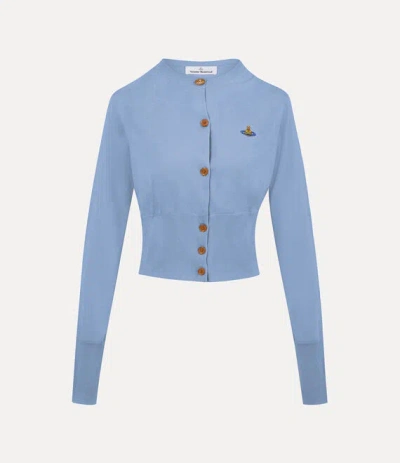 Vivienne Westwood Bea Cropped Cardigan Mako' Cotton French-blue M Women