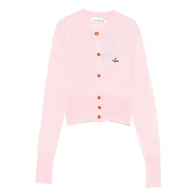 Vivienne Westwood Bea Cropped Cardigan In Pink