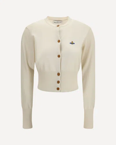 Vivienne Westwood Bea Cropped Cardigan In Neutral