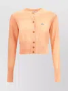 Vivienne Westwood Bea Cropped Cardigan With Signature Embroidery In Orange