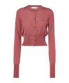 Vivienne Westwood Bea Cropped Wool And Silk Cardigan In Pink