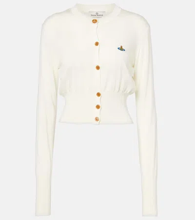 Vivienne Westwood Sand Cotton Blend Bea Cardigan In Neutral