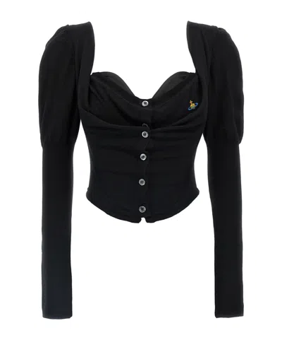 Vivienne Westwood Bea Knitted Corset In Black