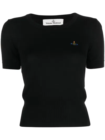 VIVIENNE WESTWOOD BEA KNITTED SHORT-SLEEVED TOP