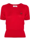 Vivienne Westwood Bea Knitted Short-sleeved Top Clothing In Red