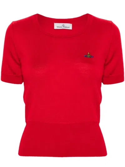 VIVIENNE WESTWOOD BEA KNITTED SHORT-SLEEVED TOP