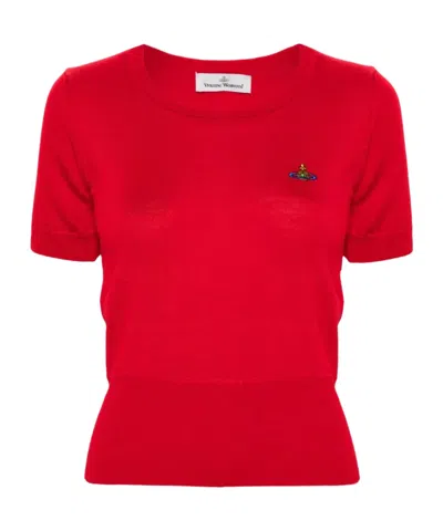 VIVIENNE WESTWOOD VIVIENNE WESTWOOD LOGO EMBROIDERED BEA SWEATER