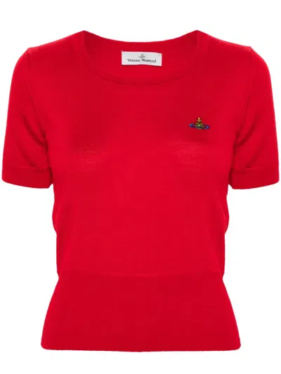 VIVIENNE WESTWOOD BEA KNITTED SHORT-SLEEVED TOP