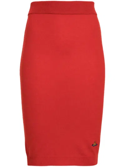 Vivienne Westwood Bea Knitted Skirt In Red