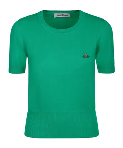 Vivienne Westwood Bea Knitted Top In Green