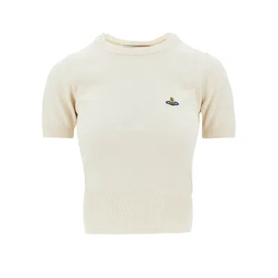 Vivienne Westwood 'bea' Knitted T-shirt In White