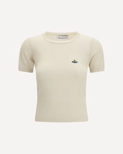 Vivienne Westwood Bea Knitted T-shirt In Neutral