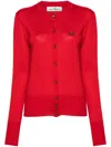 Vivienne Westwood Bea Lightweight Cotton Blend Cardigan Clothing In Red
