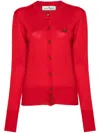 Vivienne Westwood Bea Lightweight Cotton Blend Cardigan Clothing In Red