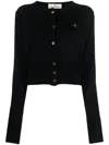 Vivienne Westwood Cardigan With Embroidery Orb In Black