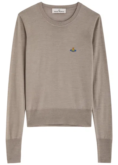 VIVIENNE WESTWOOD VIVIENNE WESTWOOD BEA LOGO WOOL-BLEND JUMPER