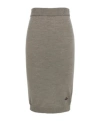 Vivienne Westwood Bea Orb-embroidered Knitted Skirt In Gray