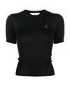 Vivienne Westwood Bea Short Sleeve Sweater In Black