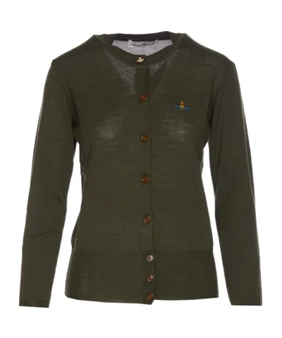 Vivienne Westwood Bea Orb-logo Cardigan In Black