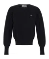 Vivienne Westwood Embroidered Logo Pullover In Black