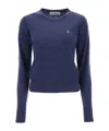 Vivienne Westwood Bea Cardigan With Logo Embroidery In Blue